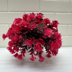 تصویر گل و گلدان پلاستیکی طرح شمشاد سایز بزرگ 