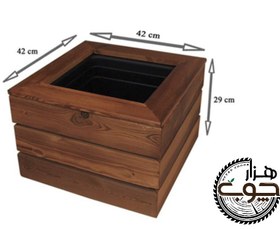 تصویر باکس گلدان چوبی کد 002 