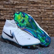 تصویر کفش فوتبال نایکی فانتوم لونا الیت FG نارنجی و آبی 