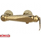 تصویر شیر اهرمی توالت طلایی راسان مدل آلیس ا RASSAN Golden Alis Shower Mixer RASSAN Golden Alis Shower Mixer