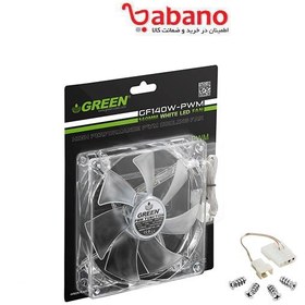تصویر فن کیس گرین GF140W-PWM 140mm Case Fan Green GF140W-PWM 140mm