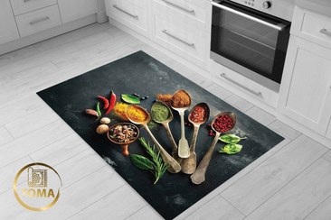 تصویر فرشینه آشپزخانه طرح ادویه کد۶۴ kitchen rug 064