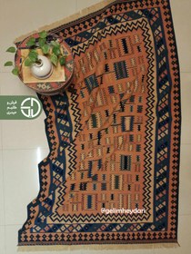 تصویر گلیم دستباف3متری آنتیک مدل قشقایی کد13740 kilim antique qashqai