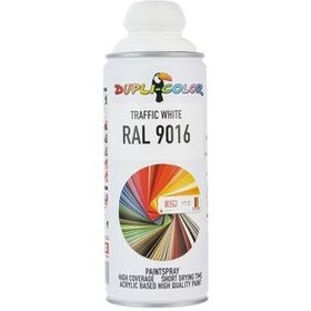 تصویر اسپری رنگ سفید ترافیک دوپلی کالر مدل Ral 9016 حجم 400 میلی لیتر Dupli Color Ral 9016 Traffic White Paint Spray 400ml