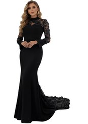 تصویر پیراهن ماکسی زنانه مدل رزا سایز ۳۶ تا ۴۸ سرمه ای 