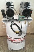تصویر كمپرسور ١٠٠ ليتري ايستاده سایلنت اویل فری دو موتوره ٧٥٠ وات S100-2x750V 