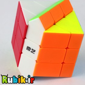 تصویر روبیک 3*3 برند کای وای فیشر استیکرلس rubik QiYi 3*3 Fisher stickerless 