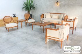 تصویر مبل کلاسیک ۷ نفره مدل کاجی 