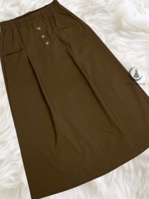 تصویر دامن کتان - خردلی 