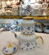 تصویر سرویس قابلمه کاراجا ۴ تایی به همراه کتری قوری 