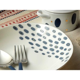 تصویر پیش دستی پذیرایی انگلیش هوم مدل Navy Dots ENGLISH HOME Navy Dots 20cm Plate