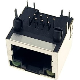 تصویر کانکتور شبکه چراغ دار RJ45 FEMALE CONNECTOR WITH LED