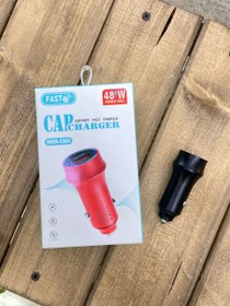 تصویر شارژر فندکی 48 وات فست شارژ مدل WKN دو پورته WKN