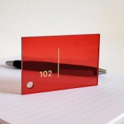 تصویر ورق پلکسی قرمز شفاف کد 102 - قرمز 