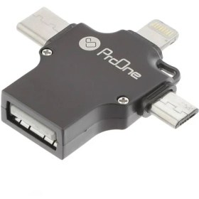 تصویر مبدل لایتنینگ به USB-C / USB / micro USB پرووان مدل PCO04 