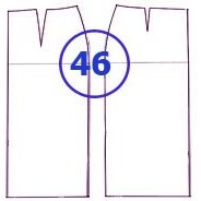 تصویر الگوی دامن تک سایز 46 