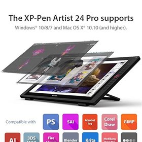 تصویر تبلت گرافیکی XP-PEN Artist24 Pro با صفحه‌نمایش 23.8 اینچی و کیفیت تصویر 2K QHD(تحویل 5 الی 7 روز کاری) 