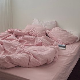 تصویر ست کامل روتختی رز - رنگ صورتی کدر- ارسال سریع 