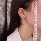 تصویر گوشواره پاپیون ژوپینگ کد5073 