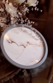 تصویر سینی گرد طرح سنگ مرمر۰۲۶ 