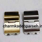 تصویر قفل رمزدار (دو رمز) سرپلاکی - نیکل 