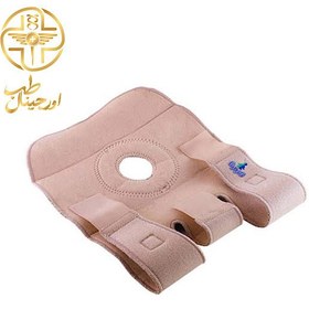 تصویر زانو بند نئوپرن کشکک باز قابل تنظیم کد 1024 اپو تک سایز Oppo Adjustable open patellar neoprene knee brace single size code 1024