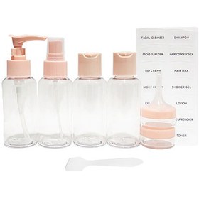 تصویر ست مسافرتی آرایشی بهداشتی 8 تکه 8 in 1 travel bottle set