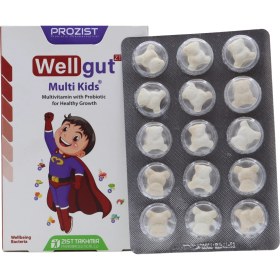 تصویر قرص جویدنی مدل Well Gut Multi Kids بسته 30 عددی زیست تخمیر Zist Takhmir Well Gut Multi Kids 30 Tabs