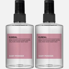 تصویر بادی میست کوندال Kundal Pure Moist Body Mist Baby Powder 128ml 