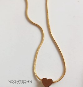 تصویر گردنبند زنانه برند استنلس استیل مدل قلب ساده کوچک استیل رنگ ثابت Women's stainless steel brand necklace, small simple heart model, fixed color steel