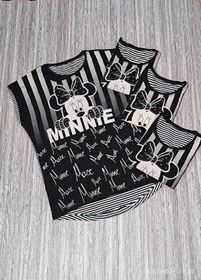 تصویر تیشرت مشکی مینی موس دخترانه Tshirt minney mase