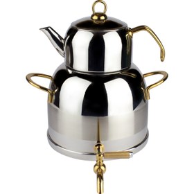 تصویر کتری قوری یونیک شیر دار مدل UN-7274 Unique tea kettle with milk, model UN-7274