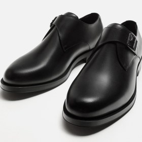 تصویر کفش چرمی مردانه کلاسیک سگک‌دار کد 861313 