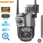 تصویر دوربین مداربسته مینی اسپیددام دو لنز  4G V380pro سیم کارتی v380 pro