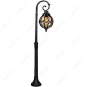تصویر چراغ چمنی بلند تیانا مدل حلزونی روژان 