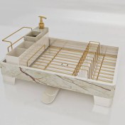 تصویر آب چکان هارمونی طرح ماربل کرم طلایی 