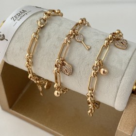 تصویر دستبند آویز قفل و‌ کلید 