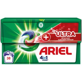 تصویر قرص ماشین لباسشویی آریل جعبه دار مدلULTRA DETACHANT بسته 38 عددی ARIEL 