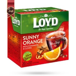 تصویر چای کیسه ای هرمی لوید LOYD مدل آفتابی نارنجی sunny orange پک 20 تایی 