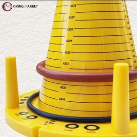 تصویر ابزار اندازه گیری قطر داخلی اورینگ -برند پارکر ( O-ring measuring cone and tape) 