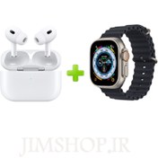 تصویر پک ساعت هوشمند و ایرپاد modio m ultra کیفیت عالی ا smart watch modio m ultra smart watch modio m ultra