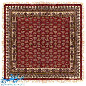 تصویر رومیزی قلمکار زرشکی مربعی 80 سانتیمتری 