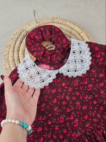 تصویر پیراهن دخترانه آیسل همراه با کش مو 