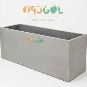 تصویر گلدان مستطیلی بتنی 