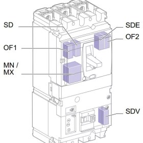 تصویر کلید اتوماتیک، اشنایدر 250 آمپر، قابل تنظیم حرارتی-مغناطیسی سری NSX250B 