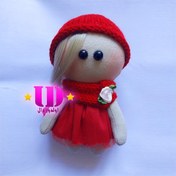 تصویر عروسک روسی قرمز 15 سانتی 