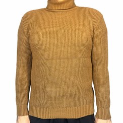 تصویر بلوز یقه اسکی زنانه پارچه کبریتی رنگ کرم 