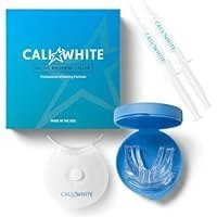 تصویر دستگاه سفید کننده دندان Cali White با نور LED Cali White Teeth Whitening Strip Kit with LED Light and Batteries - Organic Peroxide Teeth Whitening Gel - Set of White Strips - 2x5ml Syringes, Thermoform Whitening Kit Trays and Case