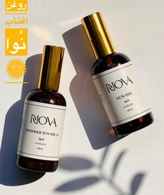 تصویر روغن آفتاب (شاین دار و بدون شاین) 