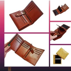 تصویر کیف پول چرم مردانه سهندچرم کد D3-107 
